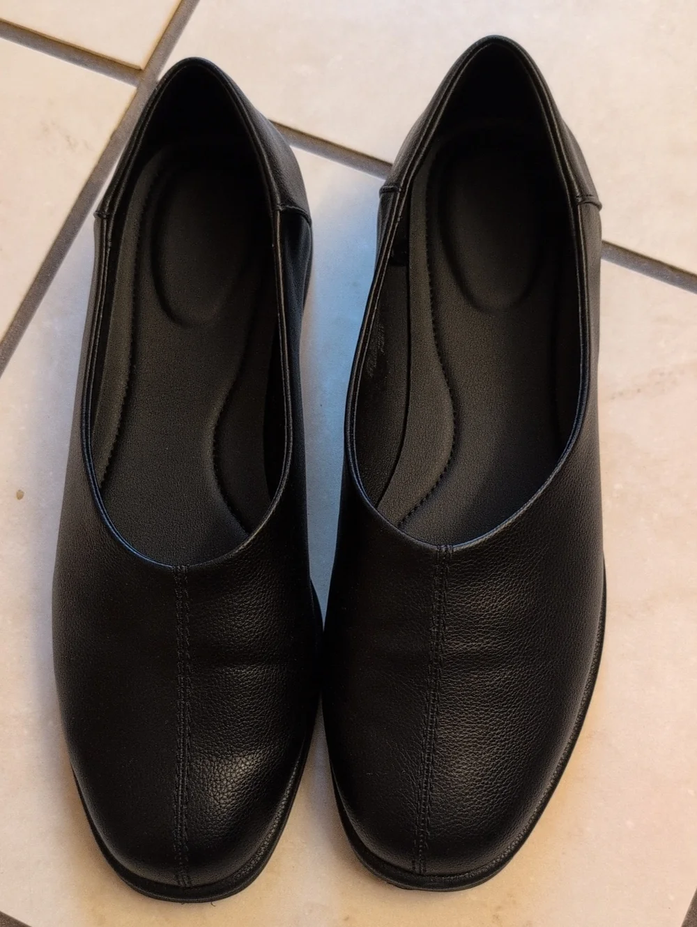NEW UNIQLO : C Square Flat Shoes black Japanese Minimalist Style Size 7.5